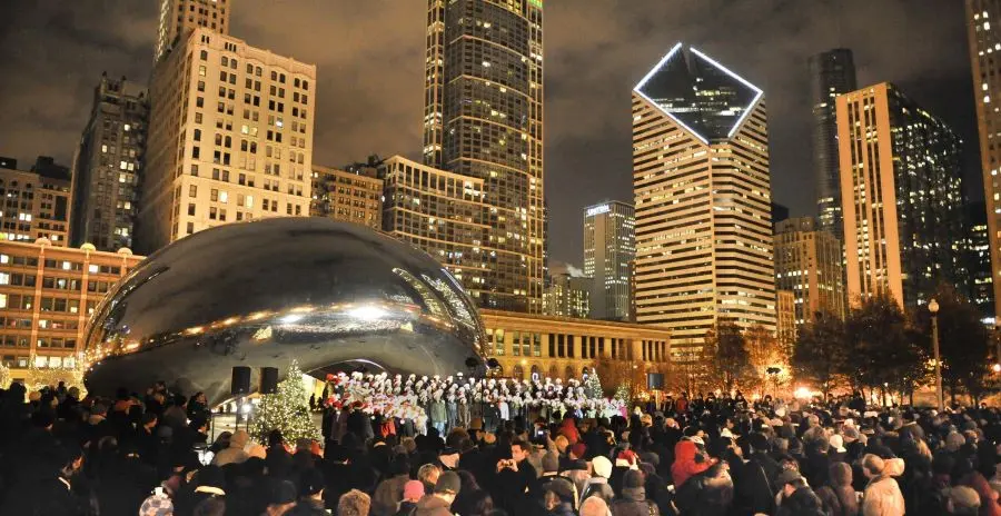 Photo of an event happening at the Bean in Chicago